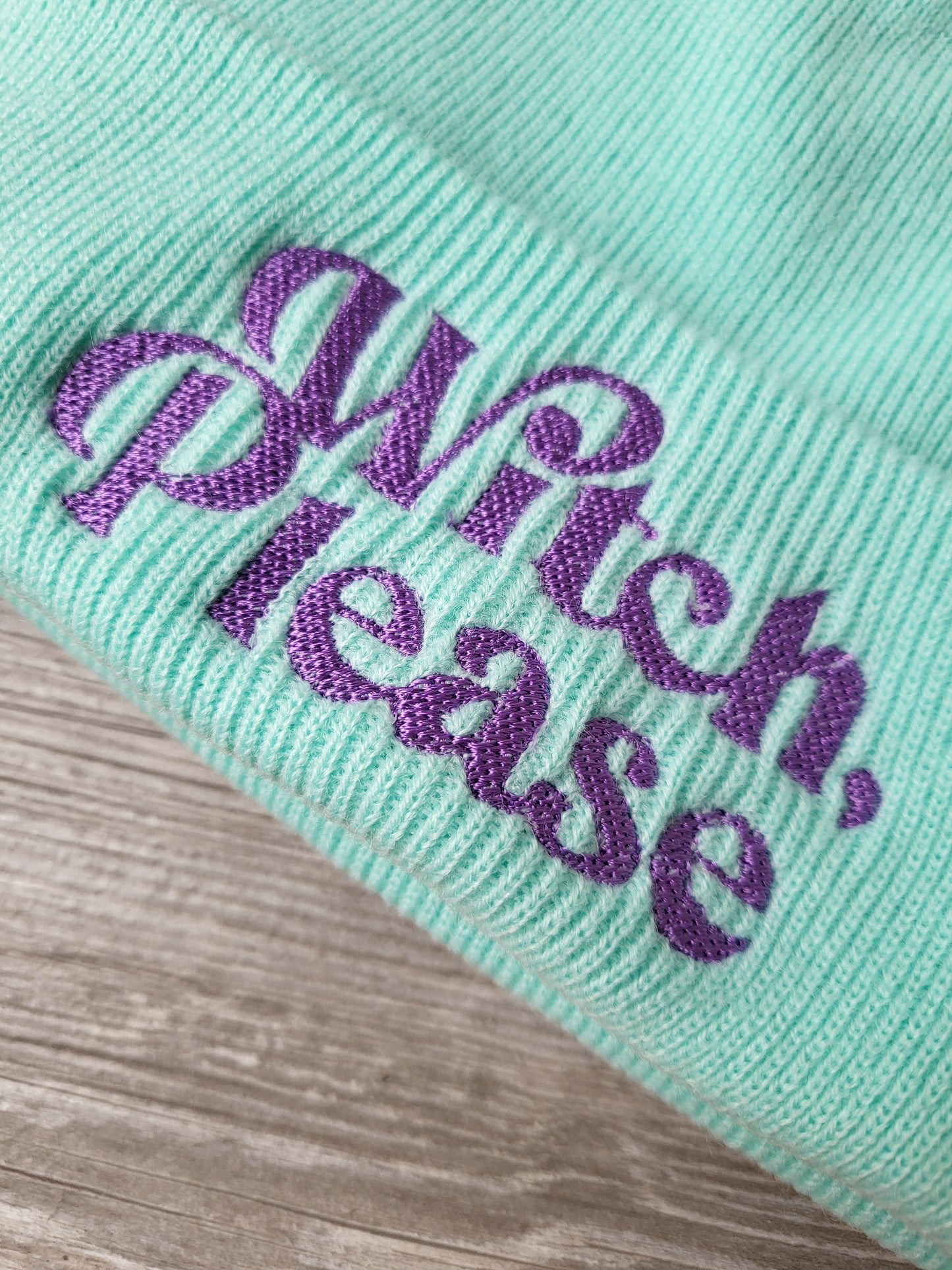 Beanie "Witch, Please" (Petrol)