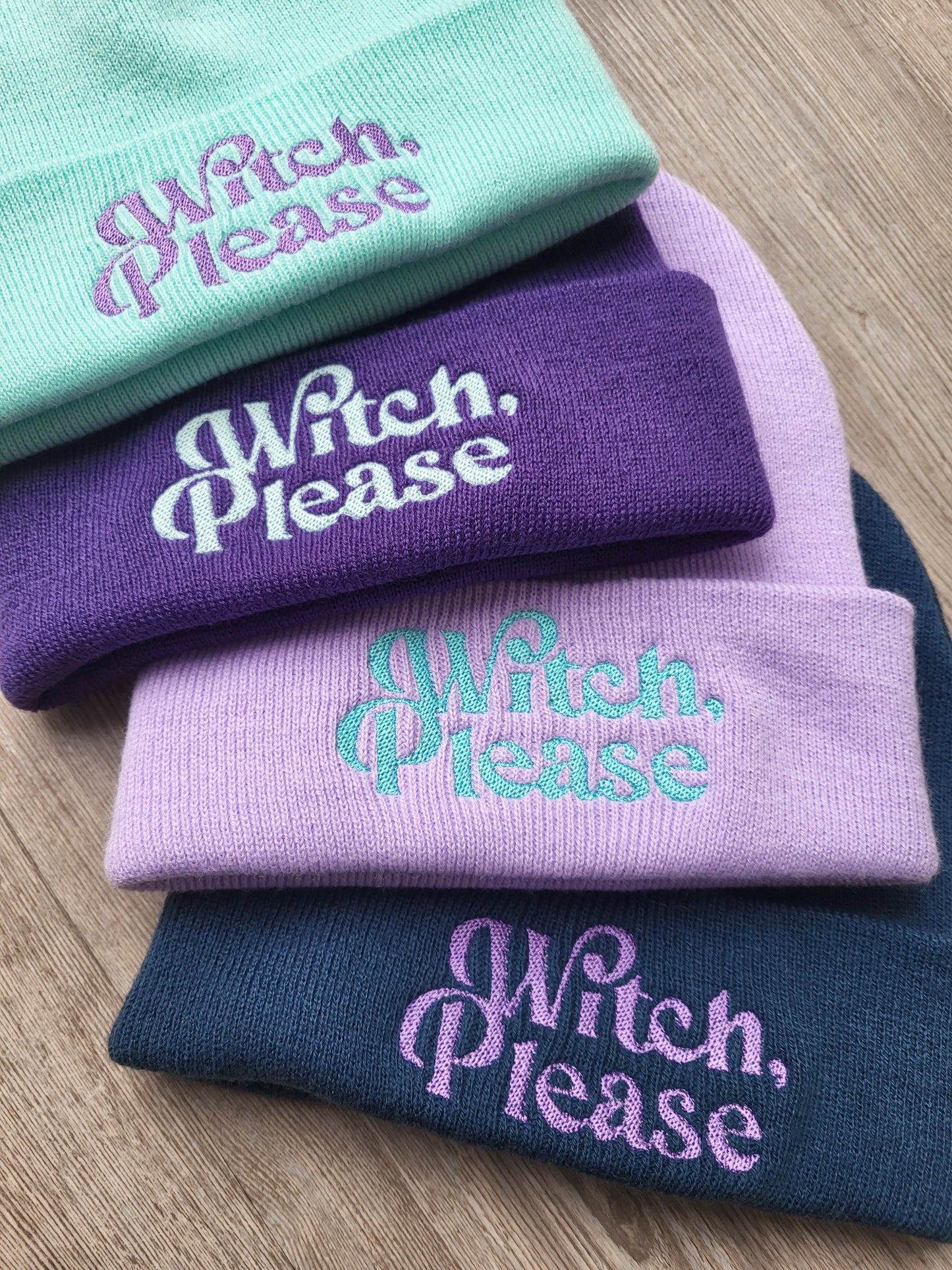 Beanie "Witch, Please" (Petrol)