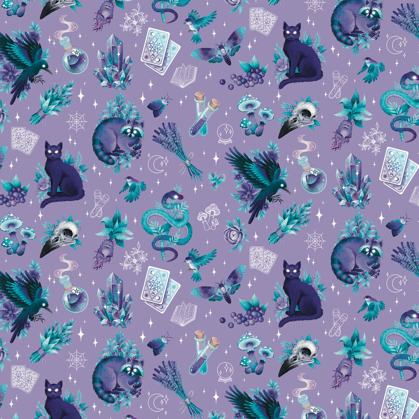 *PREORDER* Fabric "Witchcraft (purple)"